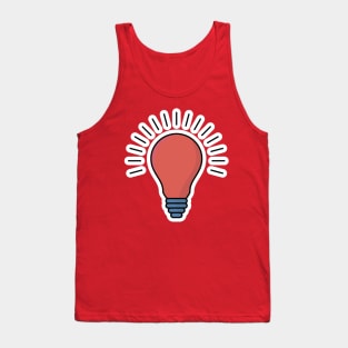 Creative idea sticker design vector logo concept illustration. Lightbulb sticker logo icon design. Tank Top